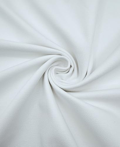 EOVEA | Canvas Fabric by The Yard - Cotton Duck, Medium Weight, White, 62'' Wide & Breathable Material Bags, Crafts, Projects,Covers,Placemats(10oz White,2 Yard) - color: 10oz White, size: 2 Yard