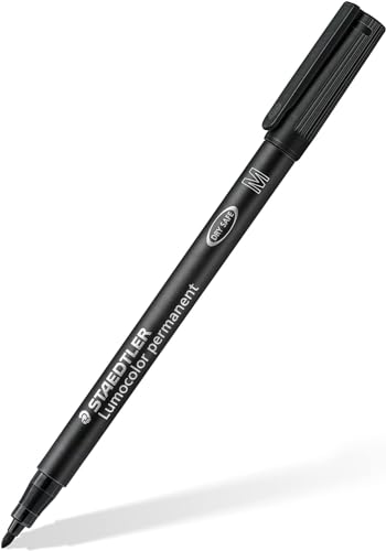 STAEDTLER 31-9WP4GS Lumocolor Permanent Pen Set - Assorted Line Widths, Black (Pack of 4)