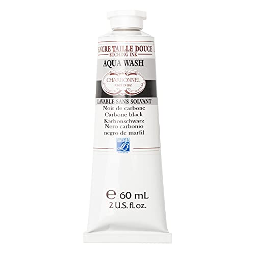 Charbonnel Aqua Wash Etching Ink, 60ml Tube, S1 Carbon Black - color: Carbon Black, size: 2 fl oz