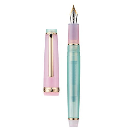 3 Piece Jinhao 82 Fountain Pen Elegant Mixed Macaron Fine Point Gold Trim Pen with Converter Set - color: Mixed Macaron Gold Trim, style: Fine Nib