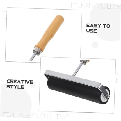 Unomor Hard Rubber Roller Large Printmaking Tool for DIY Ink and Stamping Crafts, Precision Craft Roller for Block Printing and Painting Projects