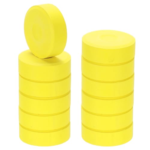 PATIKIL 12 Pcs Tempera Cakes, 2.3"x0.7" Washable Tempera Paint Cakes Blocks Bulk Large Art Supplies Watercolor for Artists Art Painting Drawing DIY Crafting, Bright Yellow - color: Bright Yellow