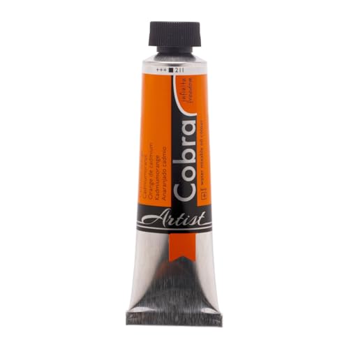 Cobra Water-Mixable Oil Color 40 ml Tube - Cadmium Orange