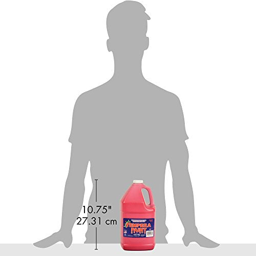 Constructive Playthings Washable Tempera Paint for Kids, Classroom Painting Supplies, 1 Gallon, Red - color: Red, size: 128 Fl Oz (Pack of 1)