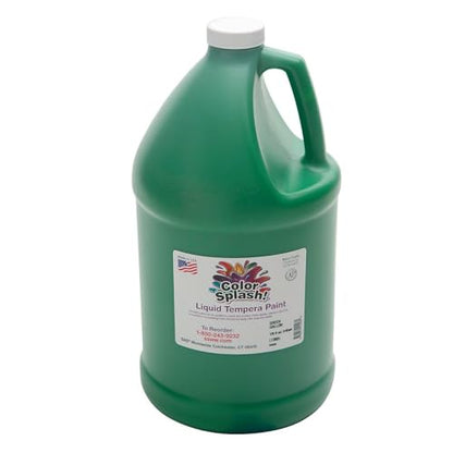 S&S Worldwide 128oz. Color Splash Liquid Tempera Paint, Green, Green