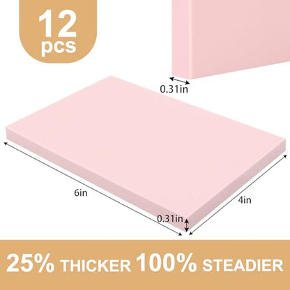 SGHUO 12pcs 4"x6" Pink Rubber Linoleum Blocks for Printmaking Rubber Stamps Linoleum Block Stamp Making Kit for DIY Crafts & Art Projects (8mm Thick) - color: Pink-12pcs