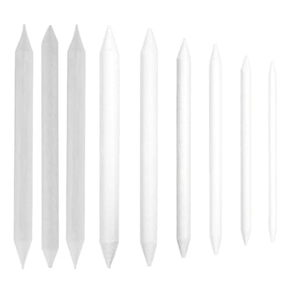 Double-Ended Blending Stumps & Tortillions Set, Paper Sketching Tools for Artists, 3 or 9 Pack, Soft Compressed Paper - color: 9 pieces of paper an