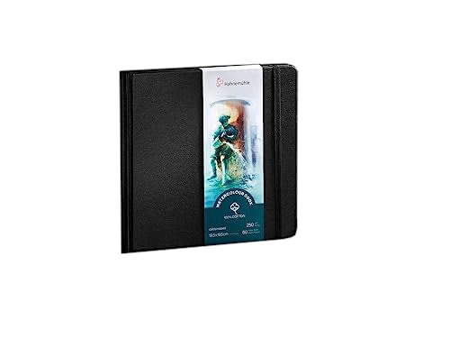 Hahnemühle 10625357 Watercolour Book 250 G/M2, 100% Cotton, AQUARELA NOTEBOK, TAM 19.5X19.5CM, 30 FLS/60 PAG., Natural White - size: 0