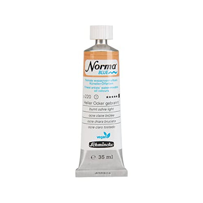 Schmincke - NORMA® Blue, 21220009, finest water-based artists' oil colors, highly pigmented, lightfast, vegan, burnt ochre light, 35 ml - color: 220 burnt ochre light
