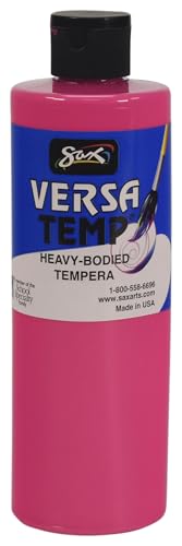 Sax Versatemp Heavy-Bodied Tempera Paint, 1 Pint, Fluorescent Pink