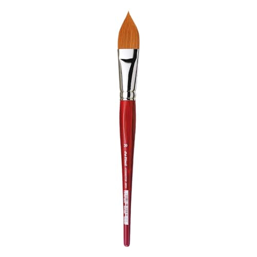 da Vinci Watercolor Series 5584 CosmoTop Spin Paint Brush, Pointed Oval Synthetic with Red Handle, Size 30 (5584-30) - size: Size 30, style: Pointed Oval