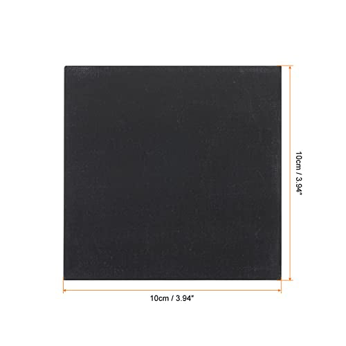 PATIKIL Paint Canvases Panel for Painting, 4 Pack 4x4 Inch Square Wood Frame Stretched Blank Art Board Panels for Acrylic, Oil, Tempera Painting, Black - size: 4x4 Inch