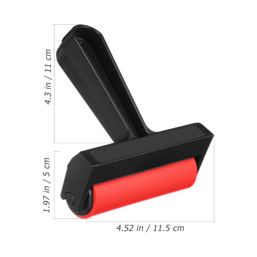 Ciieeo 2 Pack Printmaking Brayer Rollers - 4.9 inch Smooth Surface Ink Roller with Ergonomic Handle | Versatile Stamping Tool for Block Printing Painting and Glue Application