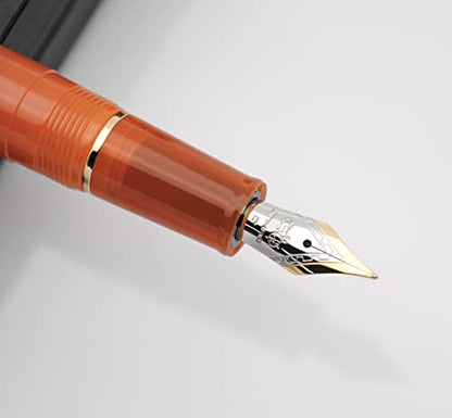 JINHAO 82 Fountain Pen with Gold Clip (F Nib 0.5mm, Transparent Brown) - color: Transparent Brown