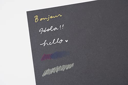 Clairefontaine - Ref 975168C - Paint'ON Multi-Technique Black Paper Pad (20 Sheets) - A5 Size, 250gsm Heavyweight Paper, Slight Rough Grain, Acid Free, pH Neutral - color: Black, size: A5