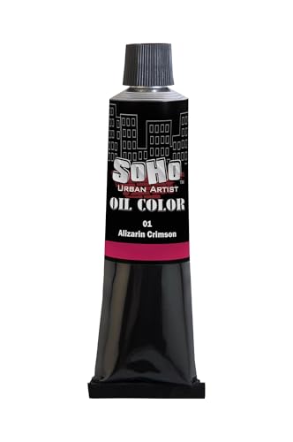 Soho Urban Artist Oil Paint - Alizarin Crimson, 170 ml Tube - Best Valued Oil Colors for Painting, Excellent Pigment Load - color: Alizarin Crimson, size: 5.75 Fl Oz (Pack of 1)