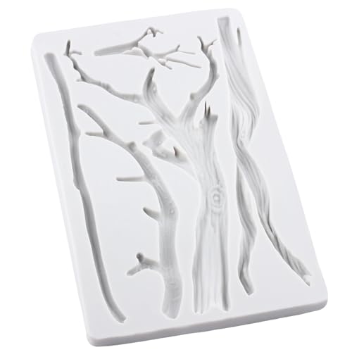 Tree Branch Polymer Clay Mold Tree Branch Silicone Molds for DIY Crafts Epoxy Resin Casting Air Dry Polymer Clay Plaster Jewelry Making - color: Style C