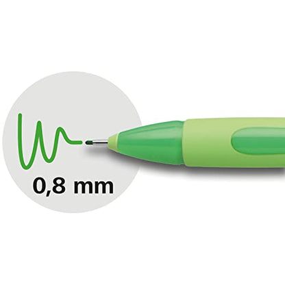 Schneider Xpress Premium Fineliner, 0.8 mm Porous Point, Light Green Barrel, Green Ink, Box of 10 Pens (190004) - color: Green