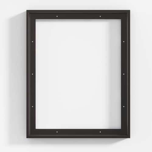 Venusmiles Canvas Frame 16x20 Frame for Canvas Painting Floating for 1" Deep, Floater for Canvas Artist Panel Oil Painting Wall Art Décor, Vertical or Horizontal Picture Wall Decor, Black - color: Black, size: 16x20, 1P