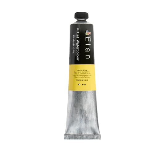 Elan Lemon Yellow Watercolor Paint Tube 6.76 fl oz, Bright Lemon Tone for Artists, Yellow Watercolor Paint for Canvas - color: Lemon Yellow