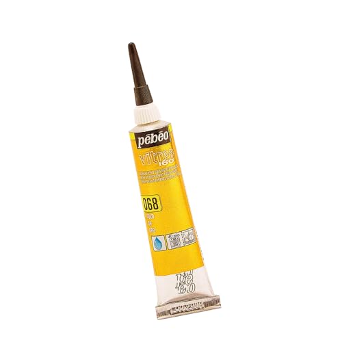 Vitrea 160 Glass Paint Outliner - 2ct 20ml Gold Painting Kit Glossy Set with Stained Effect Ware, Ceramic, Decorative Jars Craft for and eBook (Pack of 2)