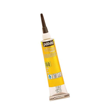 Vitrea 160 Glass Paint Outliner - 2ct 20ml Gold Painting Kit Glossy Set with Stained Effect Ware, Ceramic, Decorative Jars Craft for and eBook (Pack of 2)