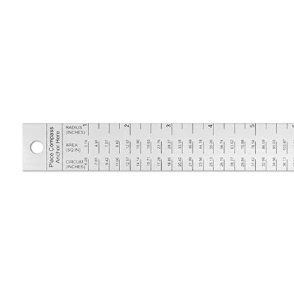 Alumicolor Aluminum Compass 12 inch Ruler Kit Tools for Geometry, Engineering, Drawing and Architecture