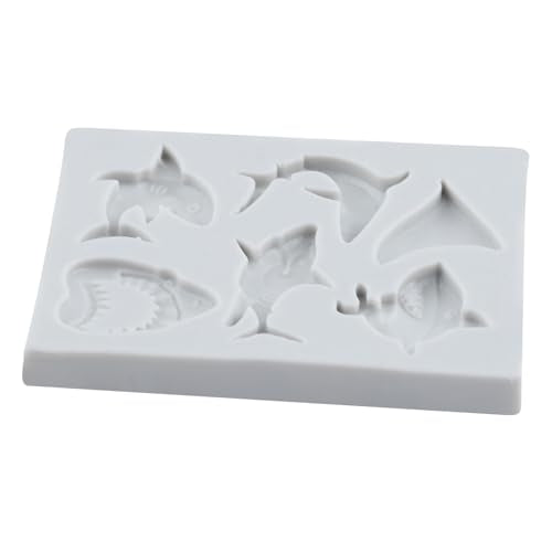 Ocean Animal Polymer Clay Molds Shark Silicone Mold for DIY Crafts Epoxy Resin Casting Air Dry Polymer Clay Plaster Jewelry Making - color: Style D