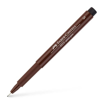 Faber-Castell Art & Graphic Pitt Artist Pen Fineliner India Ink Pen, Dark Sepia, Dark Sepia, For Art, Craft, Drawing, Sketching, Home, School, University, Colouring - color: Dark Sepia
