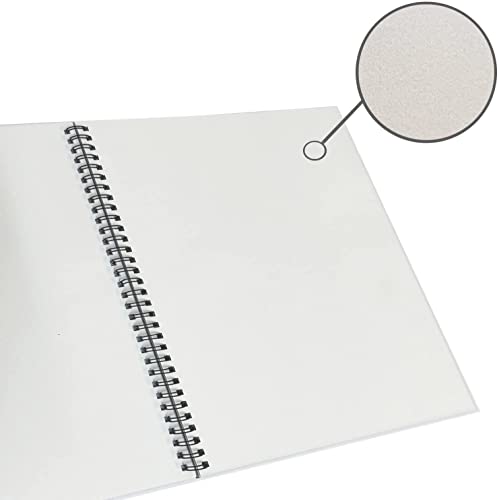 GIFTEXPRESS 8.5" x 11" Sketch Book - Unlined Blank Spiral Wire Bound Drawing Notebook 60 Pages, 30 Sheets - 80 GSM Acid Free Paper Art Journal Supplies for Kids & Adults