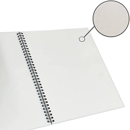 GIFTEXPRESS 8.5" x 11" Sketch Book - Unlined Blank Spiral Wire Bound Drawing Notebook 60 Pages, 30 Sheets - 80 GSM Acid Free Paper Art Journal Supplies for Kids & Adults