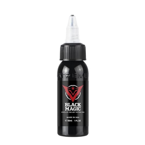 Xtreme Ink Black Magic Tattoo Ink, Experience the Enchantment of Premium Black Pigment, Smooth Application, True Colors, and Uncompromised Safety - Elevate Your Artistry with Xtreme Tattoo Inks (1 oz) - color: Black Magic, size: 1 fl oz