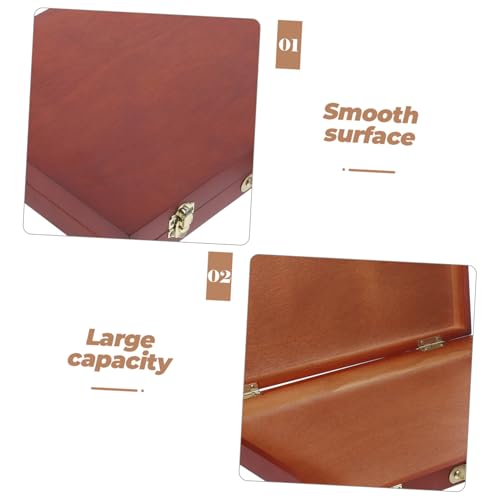 DOITOOL Elegant Wooden Portable Easel Painting Storage for Pencil Boxes and Art Tools Organizer