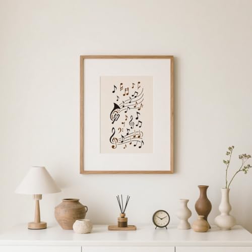 12 Sheets Musical Note Stencils for Painting, 12 Styles Reusable Musical Designs Drawing Templates Plastic Art PET Templates for Painting on Wall Wood Home Decor - style: Music