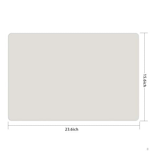 Silicone Placemats, Food-Grade Non-Slip Waterproof, Dining, Stain Resistant, Countertop Protector, Kitchen Counter Mat, Heat Resistant, Baking mat Dishwasher Safe (23.6"×15.7"-1pack, White Gray) - color: White Gray, size: 23.6"×15.7"-1pack