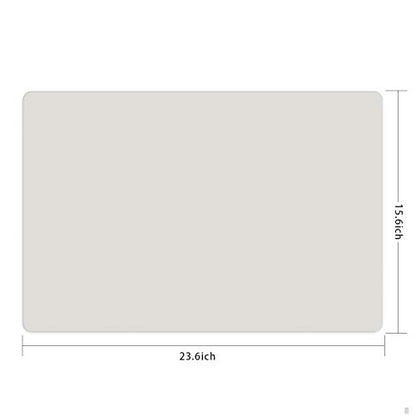 Silicone Placemats, Food-Grade Non-Slip Waterproof, Dining, Stain Resistant, Countertop Protector, Kitchen Counter Mat, Heat Resistant, Baking mat Dishwasher Safe (23.6"×15.7"-1pack, White Gray) - color: White Gray, size: 23.6"×15.7"-1pack
