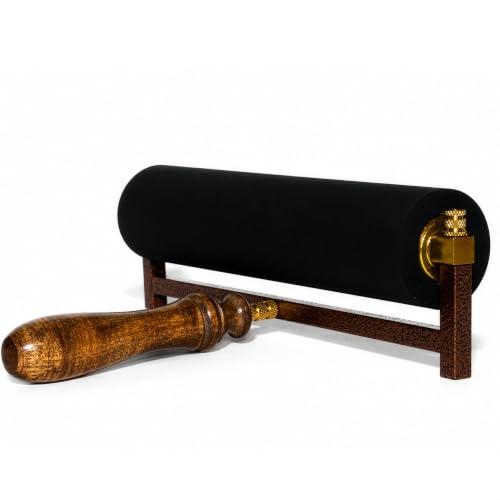 Leoball® Limited Edition Ultra-Soft Nitrile Rubber Block Printing Brayer, Deluxe Luxury 30-35 Shore A Rubber Roller, with Internal Bearing tech, 10 inch - size: 10 inch