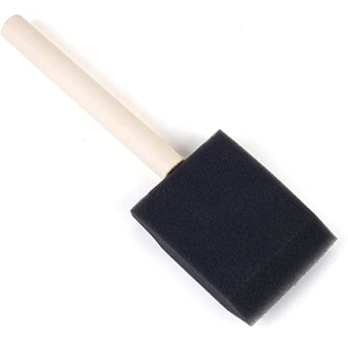 Tosnail 96 Pack 2 Inch Foam Paint Brush with Wooden Handles for Acrylics, Stains, Varnishes, Crafts, Arts