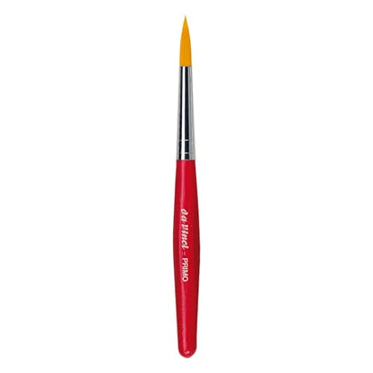 da Vinci Series 353R Primo Synthetic Round Brush, Size 12. (353R-12) - color: Red, style: Round Synthetic