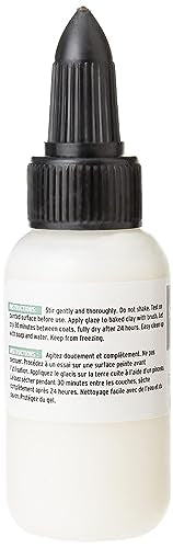 Sculpey Polyform Satin Glaze, Non Toxic, 1 fl oz. Bottle with Precise Flow Twist Cap. Will add a Satin Finish to Your Baked Polymer Oven-Bake Clay Creations! - size: 1-Ounce