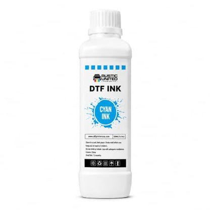 DTF Film Cyan Ink 500ml - Premium Heat Transfer Direct to Film Ink for DTF Printer L1800 XP600 I3200 ET-8550 XP15000 R1390 ET-4800 ET-2800 L800 - color: Cyan, size: 500ml