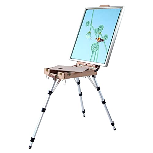 Wooden Easel Portable Folding Table Easel for Drawing Oil Paint Aluminum Alloy Sketch Painting Easel for The Artist Art Supplies,SKCNAG3036