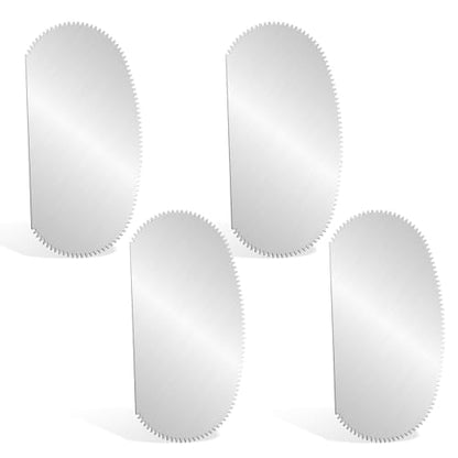4 Pcs Stainless Steel Clay Scraper, Steel Pottery Tools Clay Ribs Serrated Scraper Clay Sculpture Cutter Scraper Crafts Tool Ceramics Sculpting Tools Kits for Texturing Artists Modeling Potter