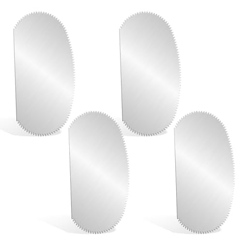 4 Pcs Stainless Steel Clay Scraper, Steel Pottery Tools Clay Ribs Serrated Scraper Clay Sculpture Cutter Scraper Crafts Tool Ceramics Sculpting Tools Kits for Texturing Artists Modeling Potter