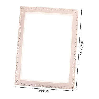 Uonlytech Practical Screen Frame Kit for DIY Printing Canvas Bag Wood Silk Screen Printing