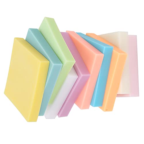 Zunate 10Pcs Color Rubber Stamp Blocks for Carving, DIY Soft PVC Engraving Bricks, Craft Accessories for Kids & Adults, 5x5cm Art Supplies