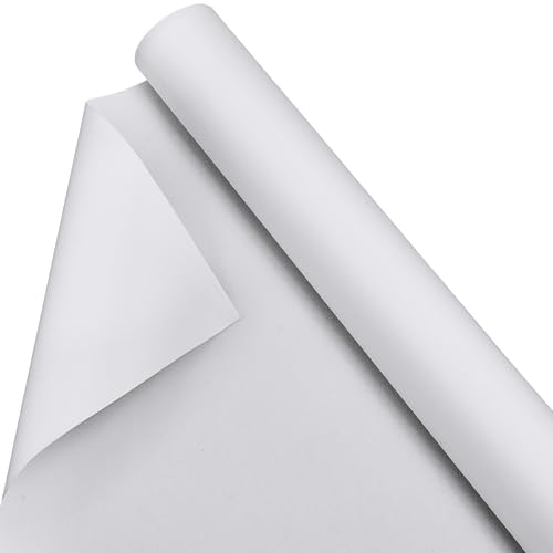 Kinlop 12 Inch x 15 Feet Double Primed Cotton Canvas White Canvas Roll for Oil and Acrylic Paint - color: White, size: 12 Inch X 15 Feet