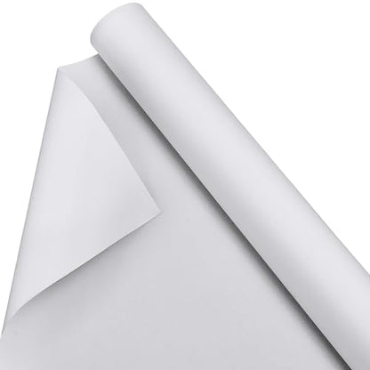 Kinlop 24 Inch x 20 Feet Double Primed Cotton Canvas White Canvas Roll for Oil and Acrylic Paint - color: White, size: 24 Inch X 20 Feet