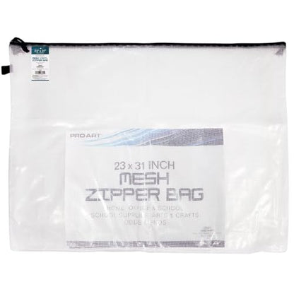 Pro Art Mesh & Vinyl Zipper Bag 23x31 - size: 23-inch x 31-inch Mesh Bag with Zipper