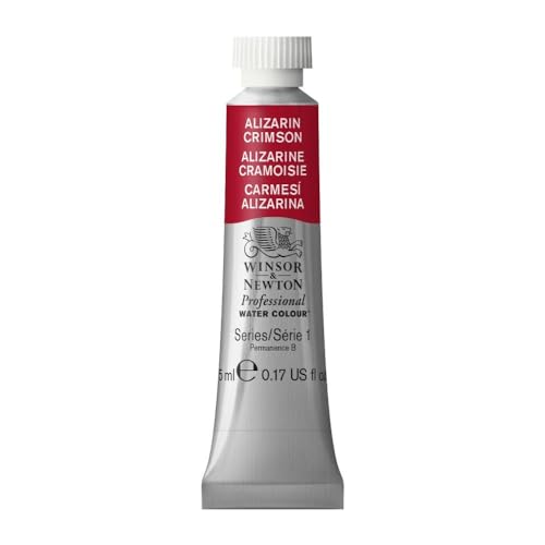 Winsor & Newton Professional Watercolor, 5ml (0.17-oz) Tube, Alizarin Crimson - color: Alizarin Crimson, style: 0.17-oz Tube